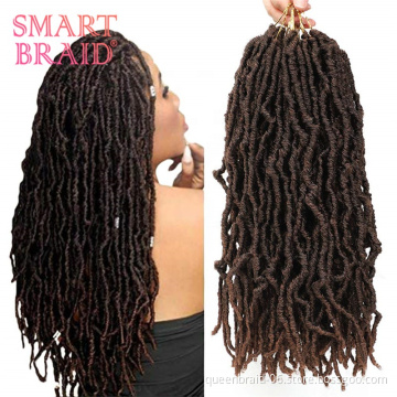 Soft Nu Faux Locs Crochet Hair Pre-looped 24 Inch Faux Locs Crochet Braid Hair For Black Women Synthetic Braiding Hair Extension